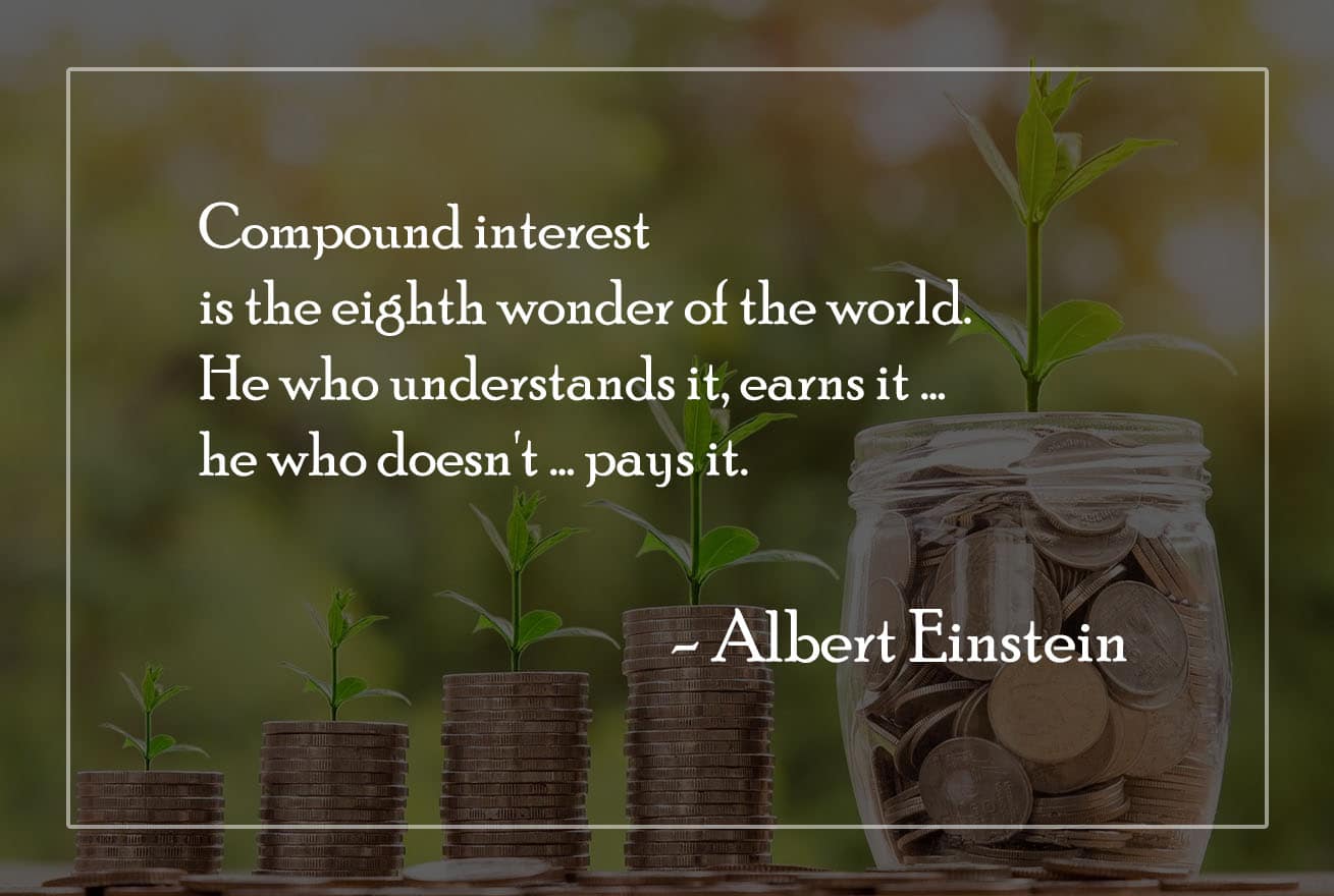 Compound interest is the eights wonder of the world - He who understands it, earns it; he who doesn't, pays it